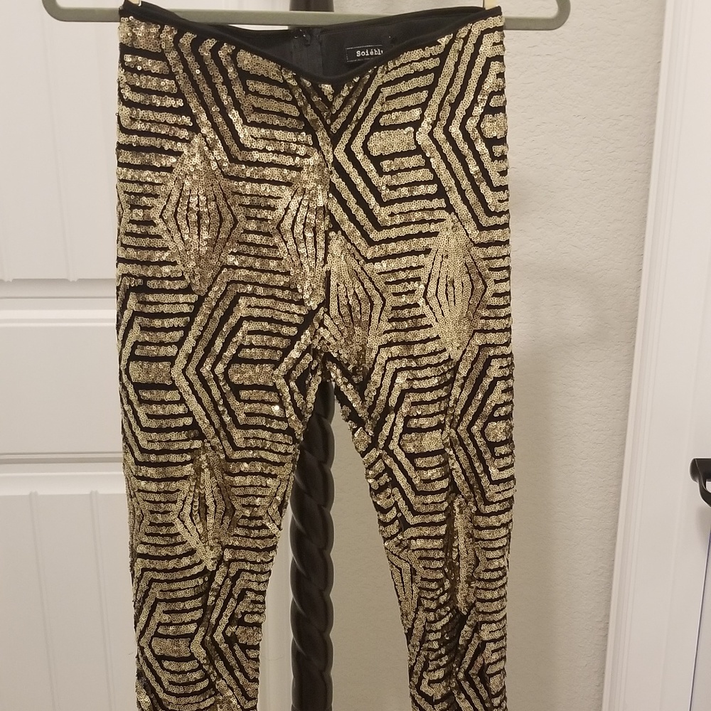 Sequin skinny pants